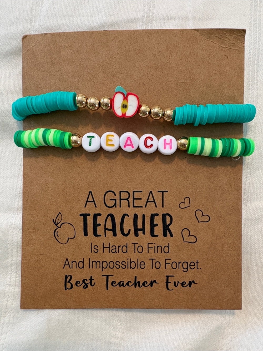 Teacher Beaded Bracelet Set